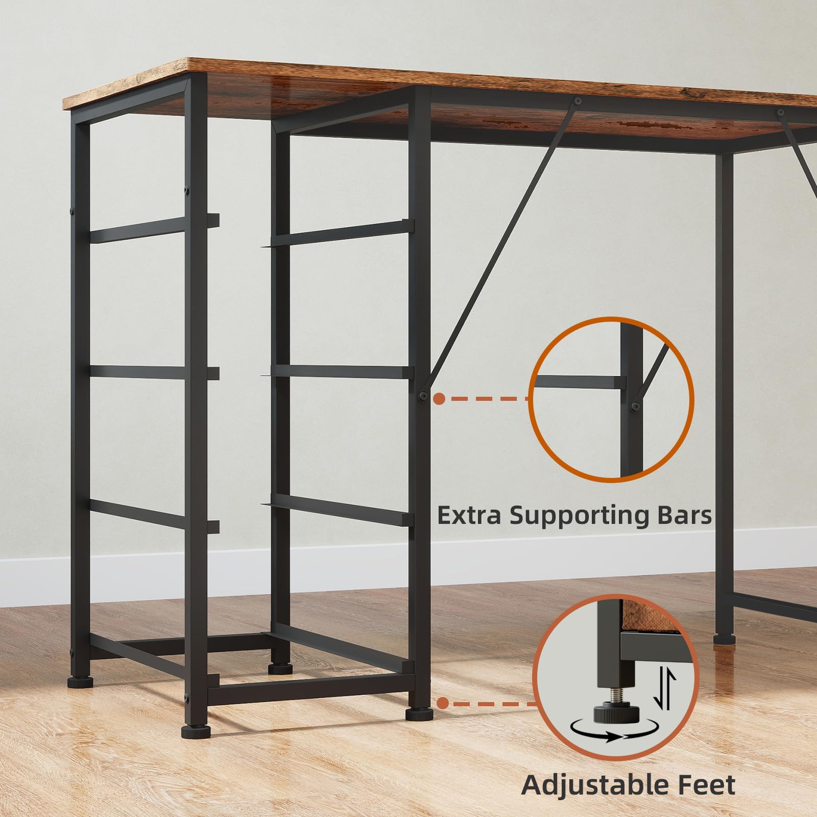 Somdot Computer Desk with 4 Fabric Drawers, 39.4 inch Reversible Home Office Desk, Small Gaming Desk with Drawers, Metal Frame for Home Office, Black
